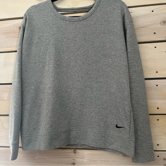 Nike Tops - Nike Gray Sweatshirt With Cutout In Back Sz Medium